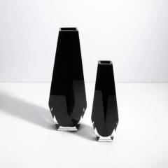 Hand Blown Murano Vase Goccia in Black Onyx Large - 3854042