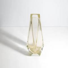 Hand Blown Murano Vase Goccia in Clear with 24 Karat Gold Flecks Large - 3852359