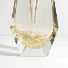 Hand Blown Murano Vase Goccia in Clear with 24 Karat Gold Flecks Large - 3852364