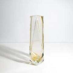 Hand Blown Murano Vase Goccia in Clear with 24 Karat Gold Flecks Large - 3852366