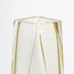 Hand Blown Murano Vase Goccia in Clear with 24 Karat Gold Flecks Large - 3852436