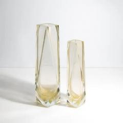 Hand Blown Murano Vase Goccia in Clear with 24 Karat Gold Flecks Medium - 3852348