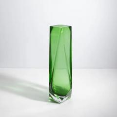 Hand Blown Murano Vase Goccia in Green Tall - 3852130