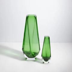 Hand Blown Murano Vase Goccia in Green Tall - 3852136