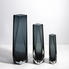 Hand Blown Murano Vase Goccia in Grey Medium - 3852100