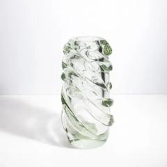 Hand Blown Murano Vase Gomitolo in Clear with a Hint of Green - 3853960