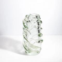 Hand Blown Murano Vase Gomitolo in Clear with a Hint of Green - 3853962