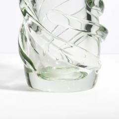 Hand Blown Murano Vase Gomitolo in Clear with a Hint of Green - 3853963