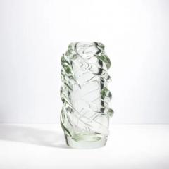 Hand Blown Murano Vase Gomitolo in Clear with a Hint of Green - 3853967