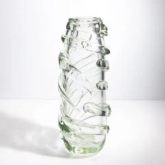 Hand Blown Murano Vase Gomitolo in Clear with a Hint of Green Extra Tall - 3853989