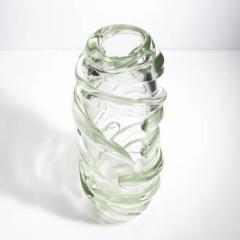 Hand Blown Murano Vase Gomitolo in Clear with a Hint of Green Extra Tall - 3853990