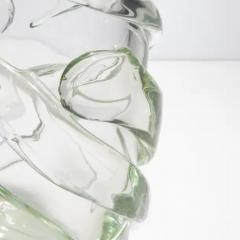 Hand Blown Murano Vase Gomitolo in Clear with a Hint of Green Extra Tall - 3854040