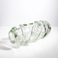 Hand Blown Murano Vase Gomitolo in Clear with a Hint of Green Extra Tall - 3854048