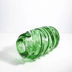 Hand Blown Murano Vase Gomitolo in Tourmaline Green Tall - 3853898