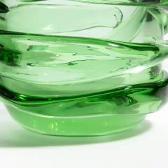 Hand Blown Murano Vase Gomitolo in Tourmaline Green Tall - 3853900