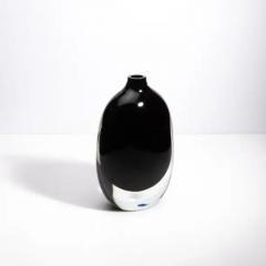 Hand Blown Murano Vase Sommerso in Black Onyx - 3853995