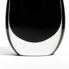 Hand Blown Murano Vase Sommerso in Black Onyx - 3854051