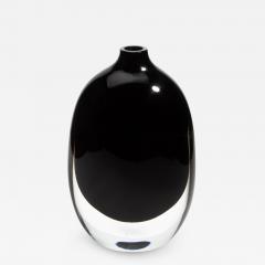 Hand Blown Murano Vase Sommerso in Black Onyx - 3878660