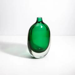 Hand Blown Murano Vase Sommerso in Emerald Green - 3852258