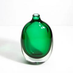 Hand Blown Murano Vase Sommerso in Emerald Green - 3852259