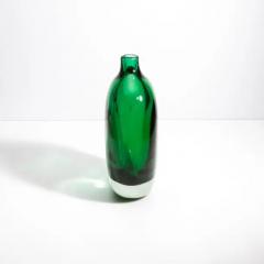 Hand Blown Murano Vase Sommerso in Emerald Green - 3852260