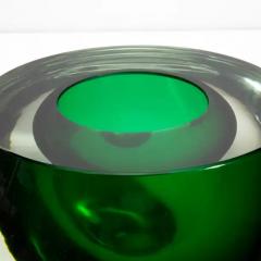 Hand Blown Murano Vase Sphere in Emerald Green Large - 3851980
