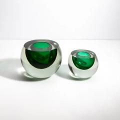 Hand Blown Murano Vase Sphere in Emerald Green Large - 3851989