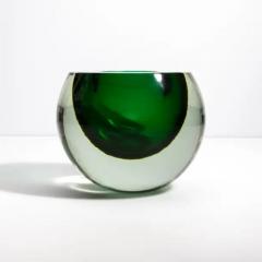 Hand Blown Murano Vase Sphere in Emerald Green Large - 3851991