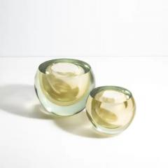 Hand Blown Murano Vase Sphere in Gold Small - 3852147