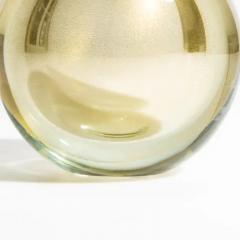 Hand Blown Murano Vase Sphere in Gold Small - 3852155