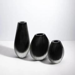 Hand Blown Murano Vase Supreme in Black Small - 3852526