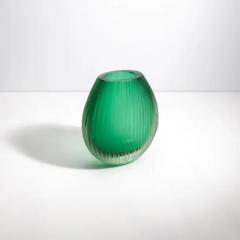 Hand Blown Murano Vase Suprime in Emerald Green Medium - 3851947