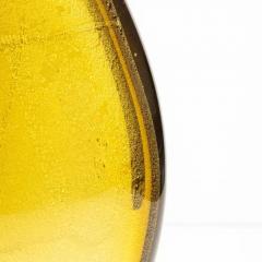 Hand Blown Murano Vase in Amber with 24 Karat Gold Flecks Medium - 3852587