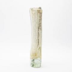 Hand Blown Murano Vase in Clear with 24 Karat Gold Flecks and Bubbles - 3848418