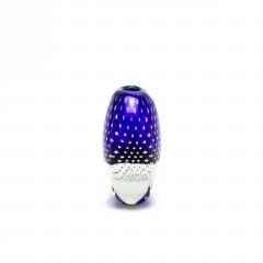 Hand Blown Murano Vase in Cobalt Blue with Bubbles - 4218207