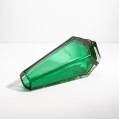 Hand Blown Murano Vase in Emerald Green - 3853773