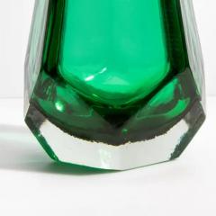 Hand Blown Murano Vase in Emerald Green - 3853778