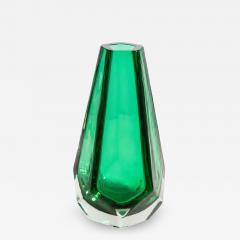 Hand Blown Murano Vase in Emerald Green - 3878640