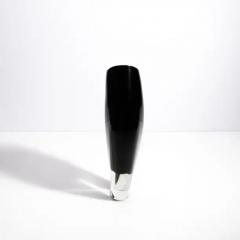 Hand Blown Murano Vase in Onyx Black Medium - 3852546