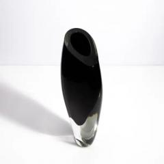 Hand Blown Murano Vase in Onyx Black Medium - 3852547