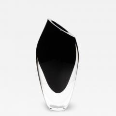 Hand Blown Murano Vase in Onyx Black Medium - 3878618