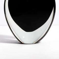 Hand Blown Murano Vase in Onyx Black Small - 3852475