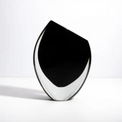 Hand Blown Murano Vase in Onyx Black Small - 3852476