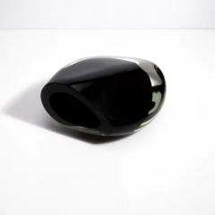 Hand Blown Murano Vase in Onyx Black Small - 3852480