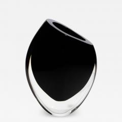 Hand Blown Murano Vase in Onyx Black Small - 3878614