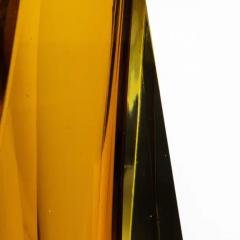 Hand Blown Murano Vase with Square Base in Amber - 3851140