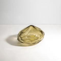 Hand Blown Murano Wide Taper Vase in Olive - 3851065