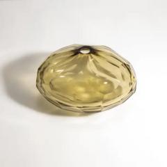 Hand Blown Murano Wide Taper Vase in Olive - 3851068