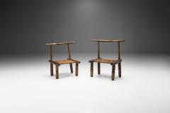 Hand Carved African Baule Tribal Chairs Ivory Coast Early 20th century - 2135690