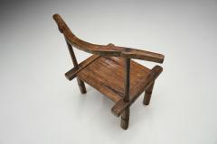 Hand Carved African Baule Tribal Chairs Ivory Coast Early 20th century - 2157745